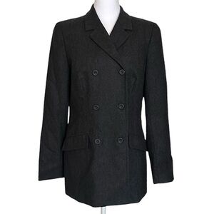 J. Crew Women’s Size 8 Coat 100% Wool Double Breasted Classic Preppy Gray Jacket